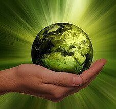 Greener Earth held in hand